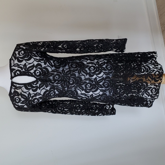Lace Black Dress - Raindrops - Size M - Picture 5 of 9